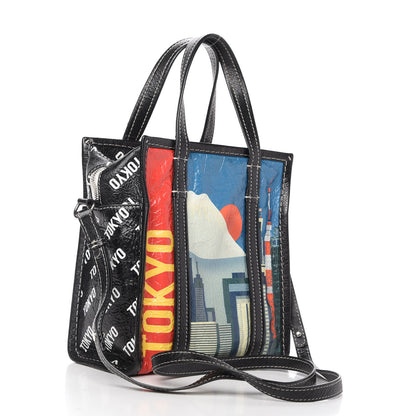 Balenciaga Agneau Arena Tokyo Print XS Bazar Shopper Tote 3 of 10