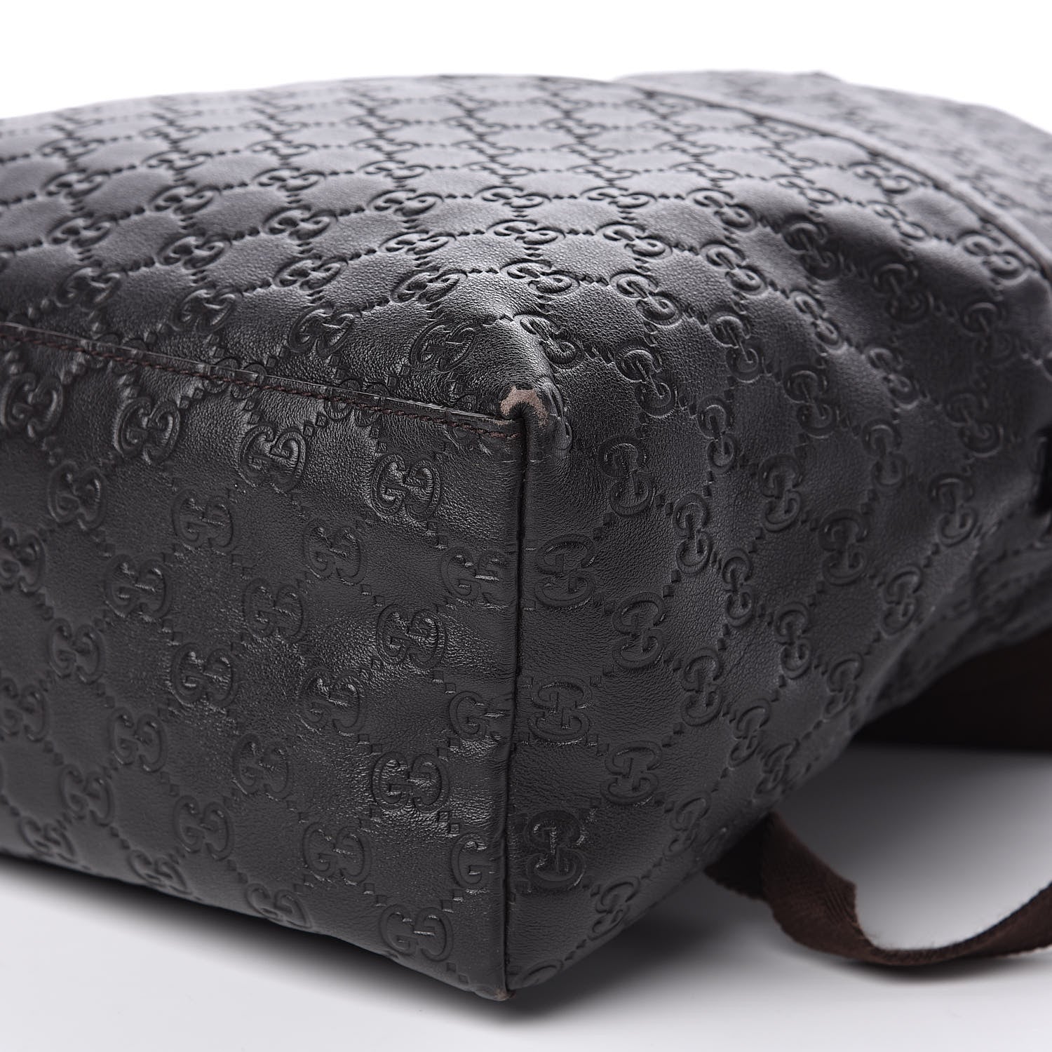 Gucci Guccissima Medium Classic Backpack Dark Brown 10 of 11