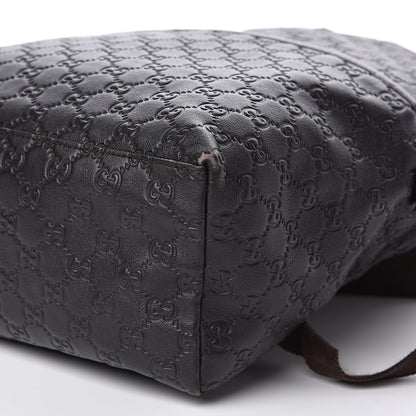 Gucci Guccissima Medium Classic Backpack Dark Brown 10 of 11