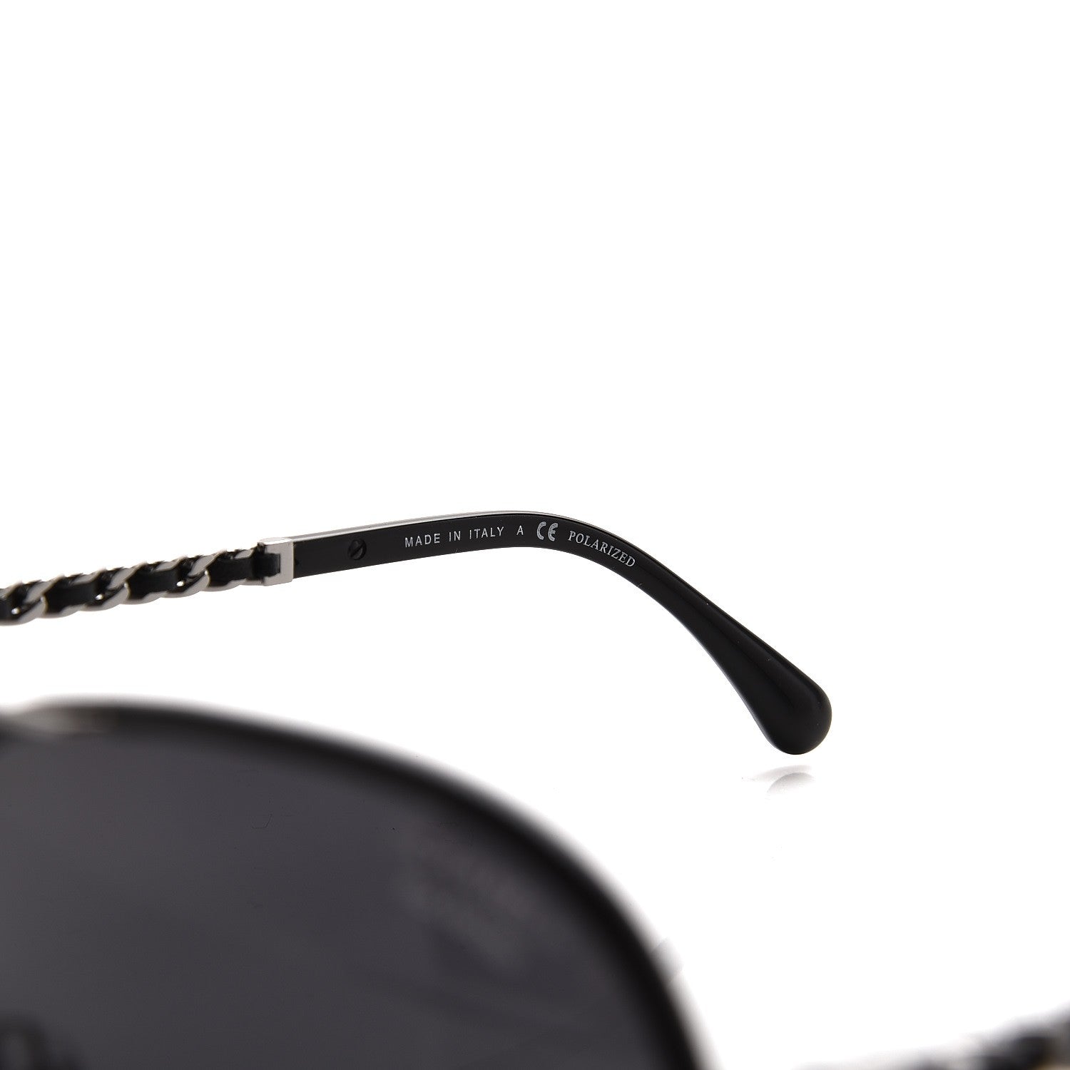 Chanel Lambskin Aviator Chain Sunglasses 4194-Q Black 6 of 10