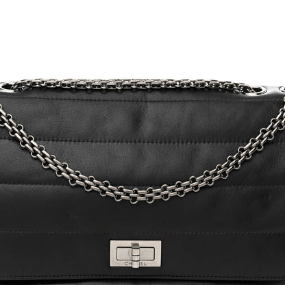 Chanel Lambskin Horizontal Quilt Jumbo Mademoiselle Flap Black 7 of 12