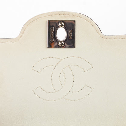Chanel Patent Square Quilt Mini Flap White Black 6 of 9