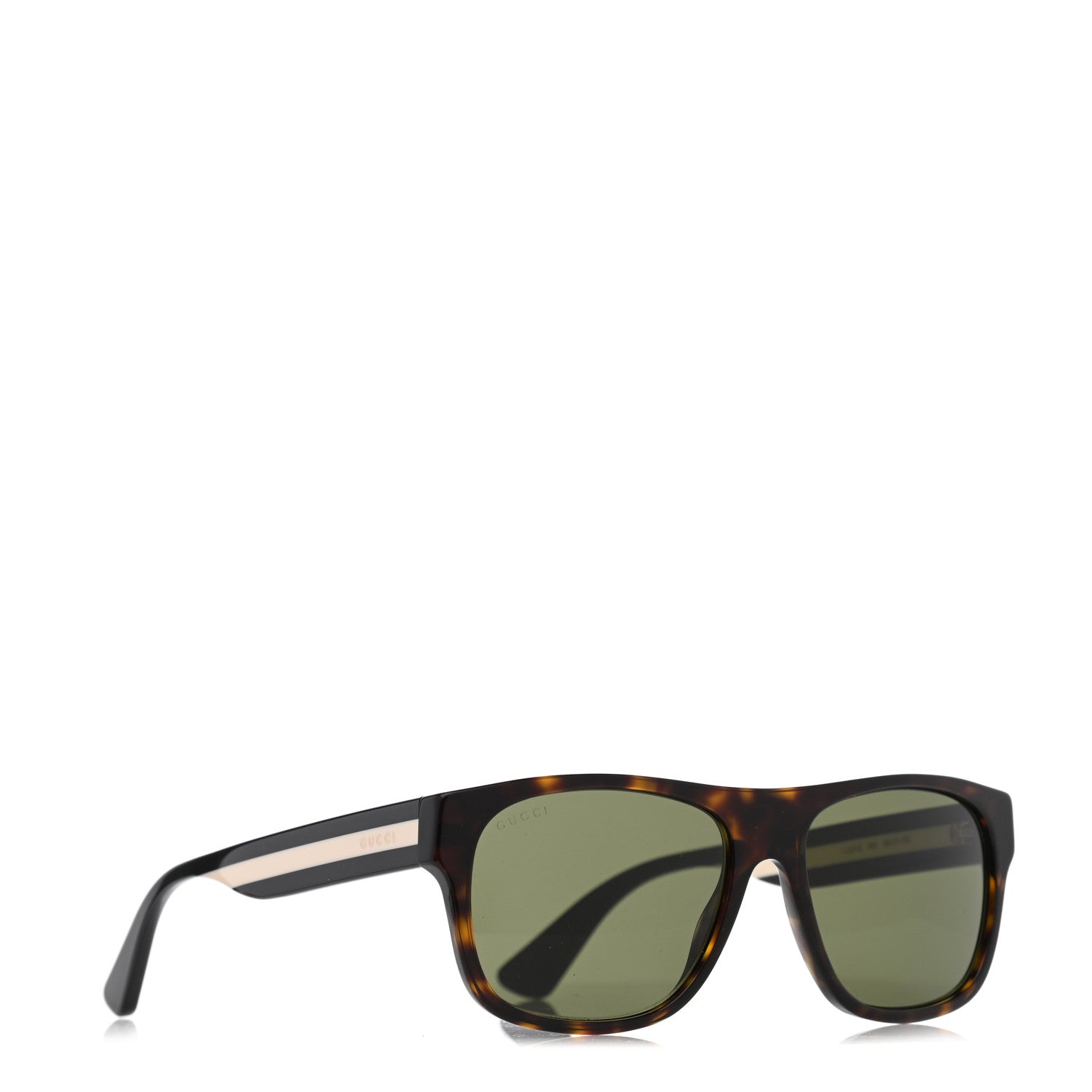 Gucci Acetate Square Frame Web Sunglasses GG0341S Tortoise 2 of 13