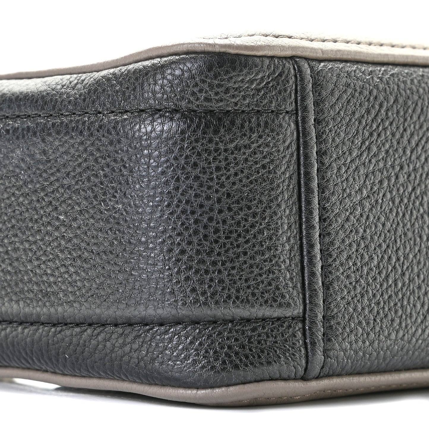 Calfskin Snapshot Double Zip Small Camera Bag Grey