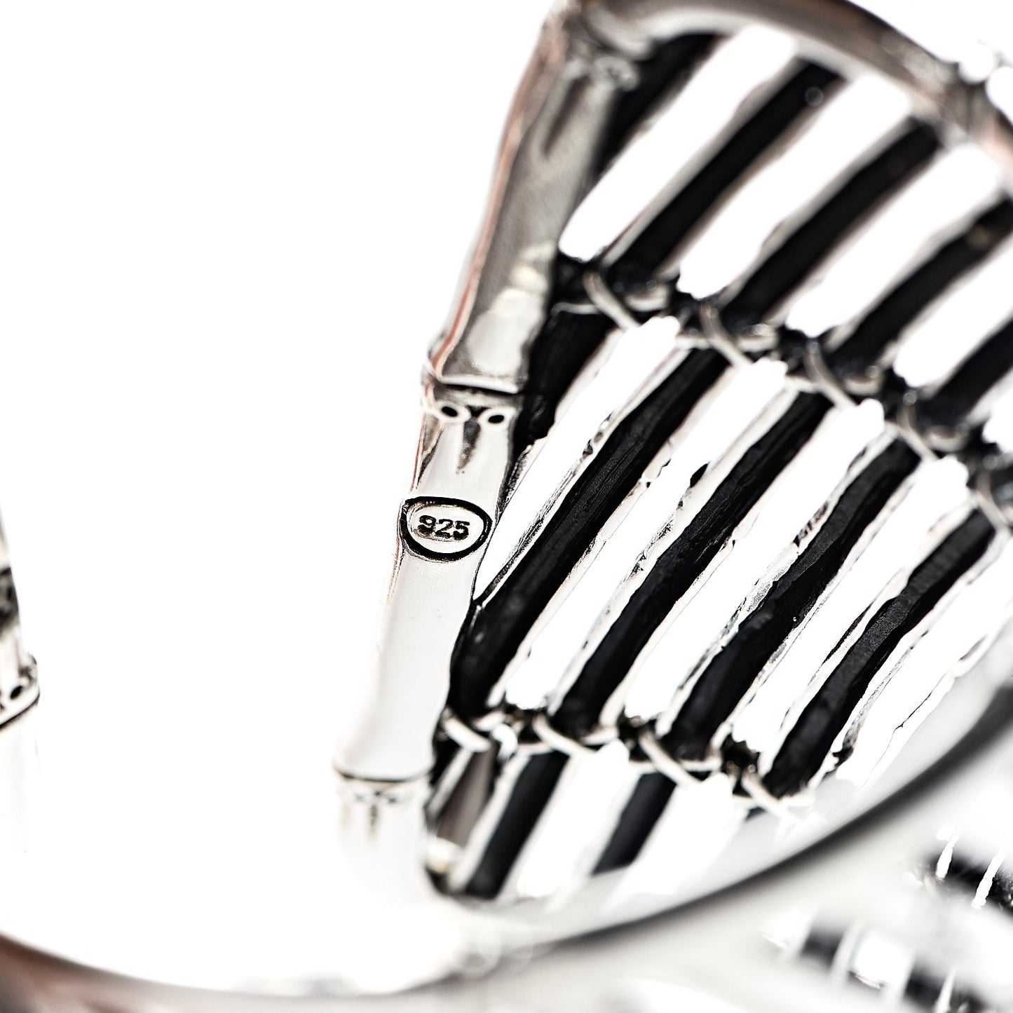 Sterling Silver 75mm Bamboo Cuff Bracelet