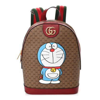 Gucci X DORAEMON Mini Vintage GG Supreme Monogram Small Dome Backpack Beige Cherry Red 1 of 10