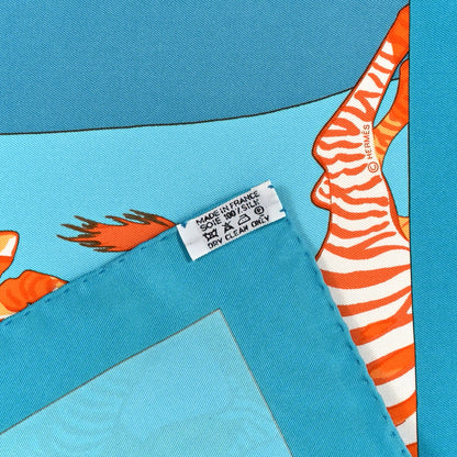 Hermes Silk Les Zebres II Pocket Square 3 of 3