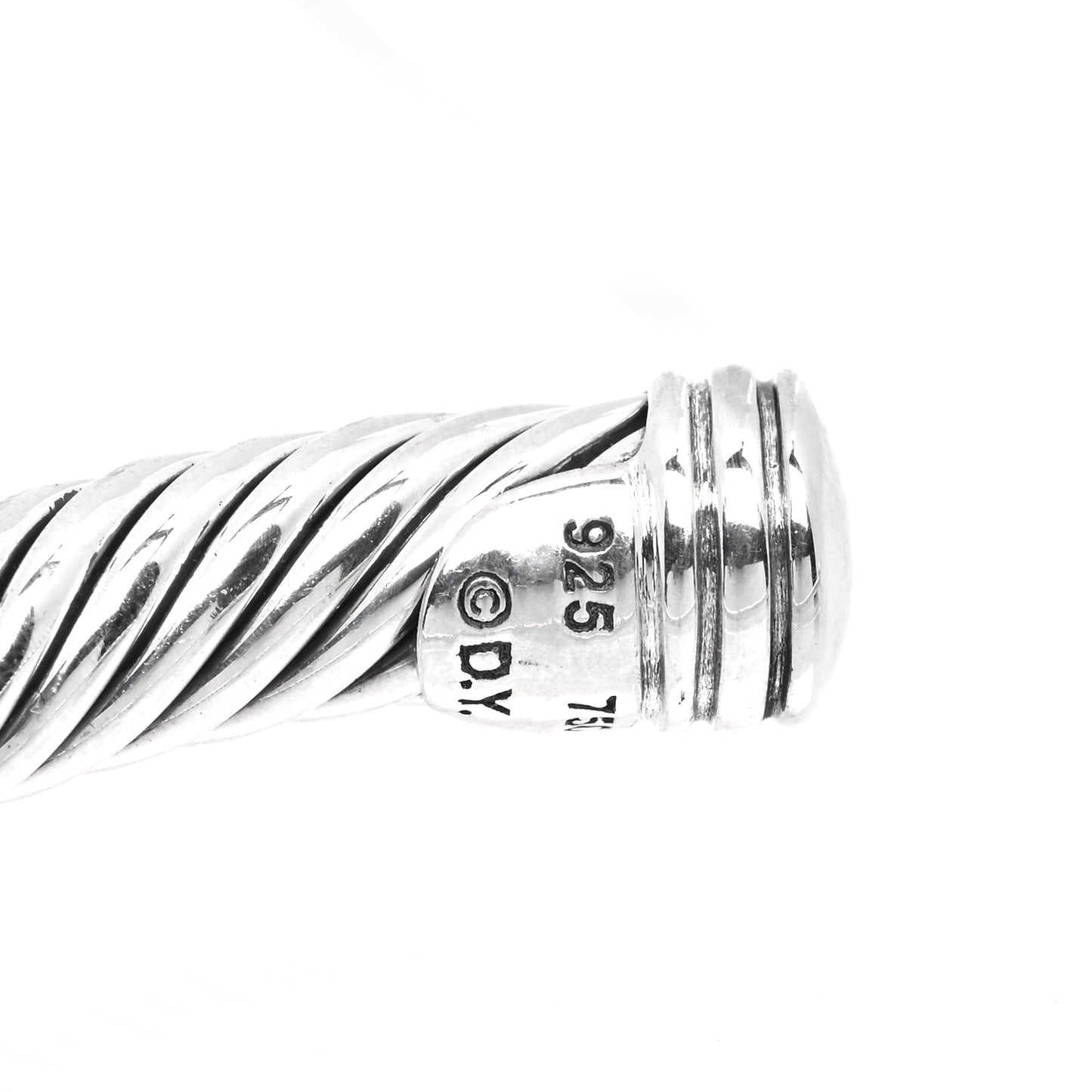 Sterling Silver Diamond 5mm Cable Classics Station Bracelet