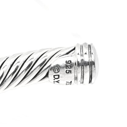 David Yurman Sterling Silver Diamond 5mm Cable Classics Station Bracelet 3 of 4