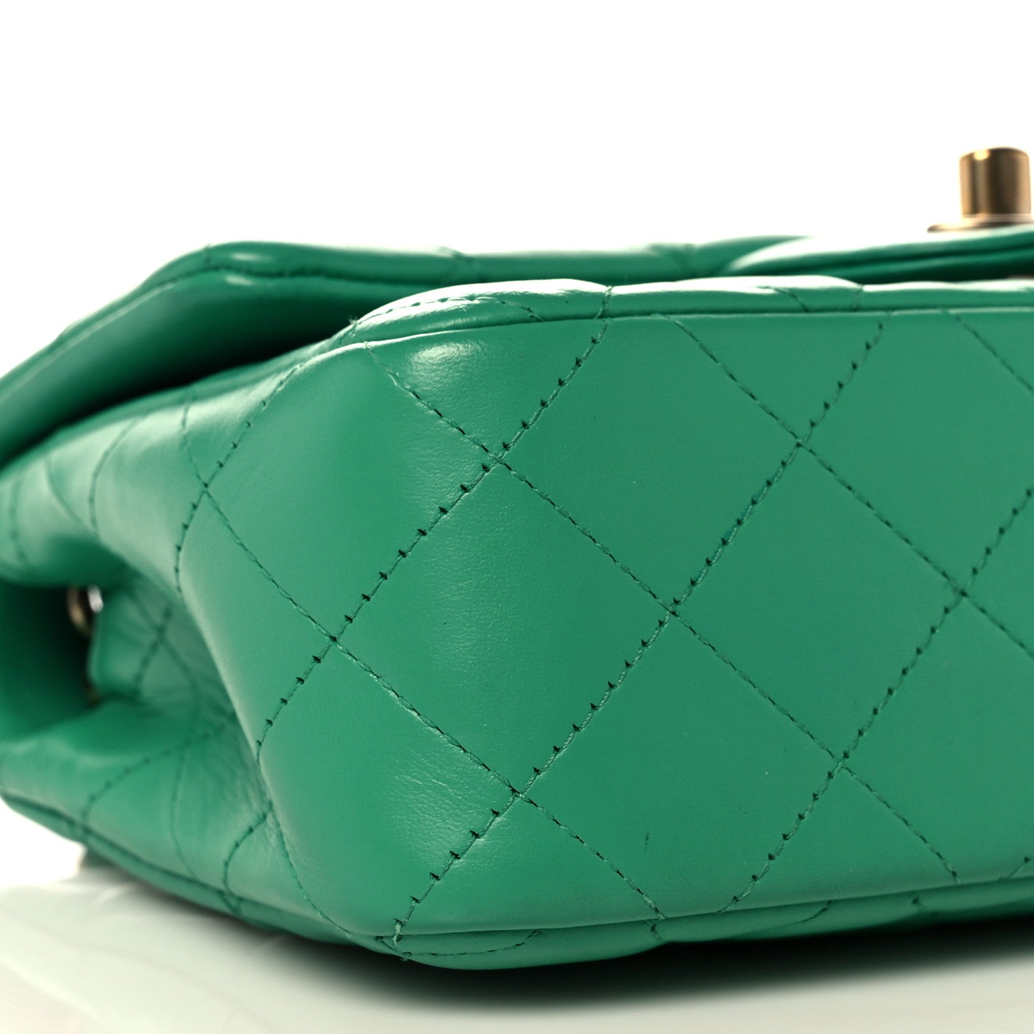 Chanel Lambskin Quilted Mini Rectangular Flap Green 7 of 11