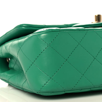 Chanel Lambskin Quilted Mini Rectangular Flap Green 7 of 11