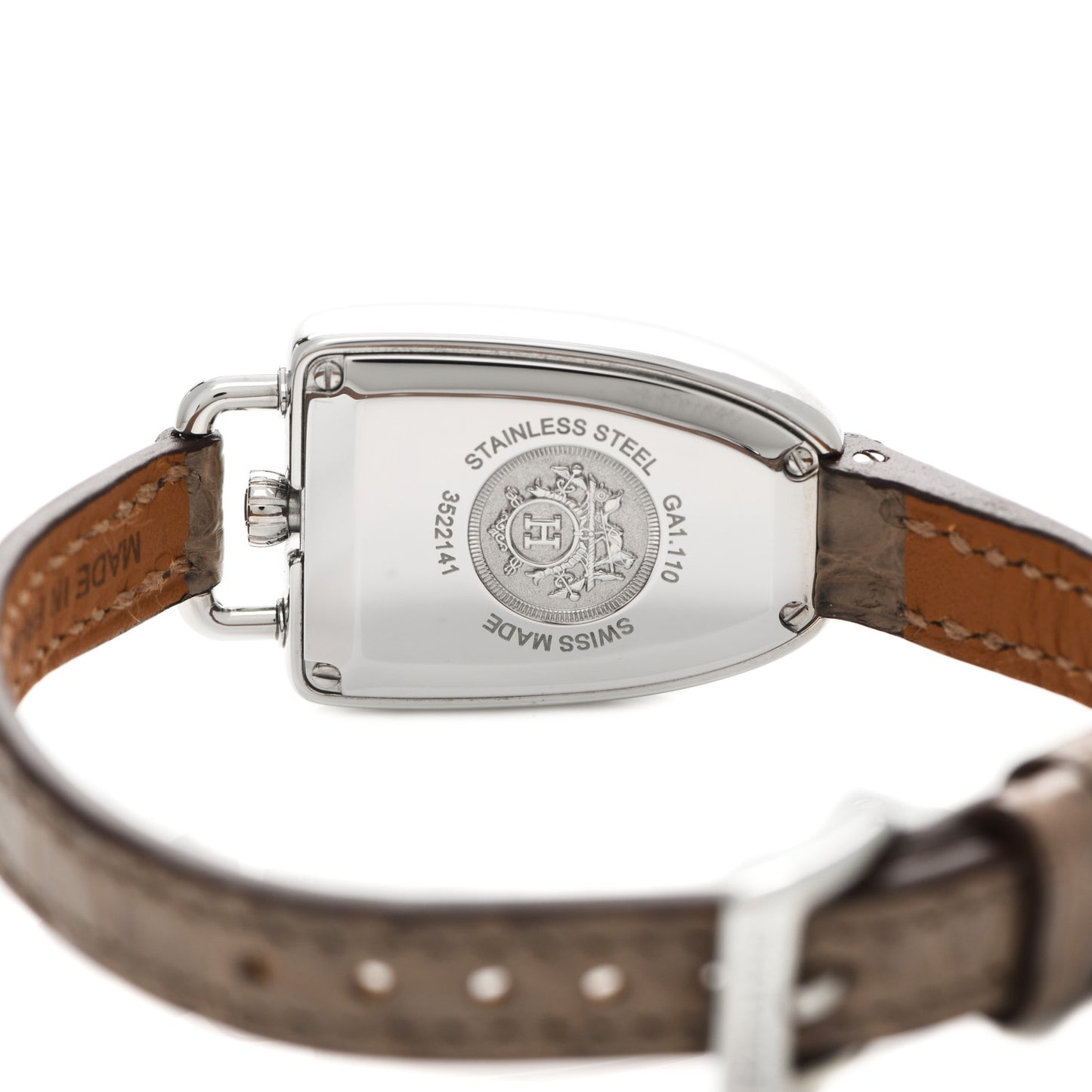 Stainless Steel Alligator 20mm Galop Quartz Watch Gris Elephant