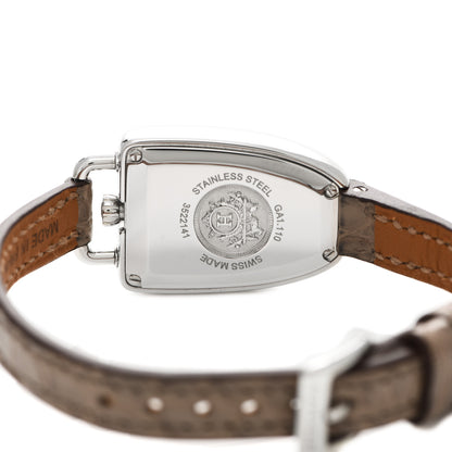 Hermes Stainless Steel Alligator 20mm Galop Quartz Watch Gris Elephant 4 of 5