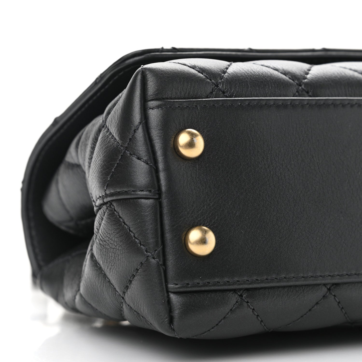 Chanel Calfskin Crystal Quilted Extra Mini Coco Handle Flap Black 9 of 10
