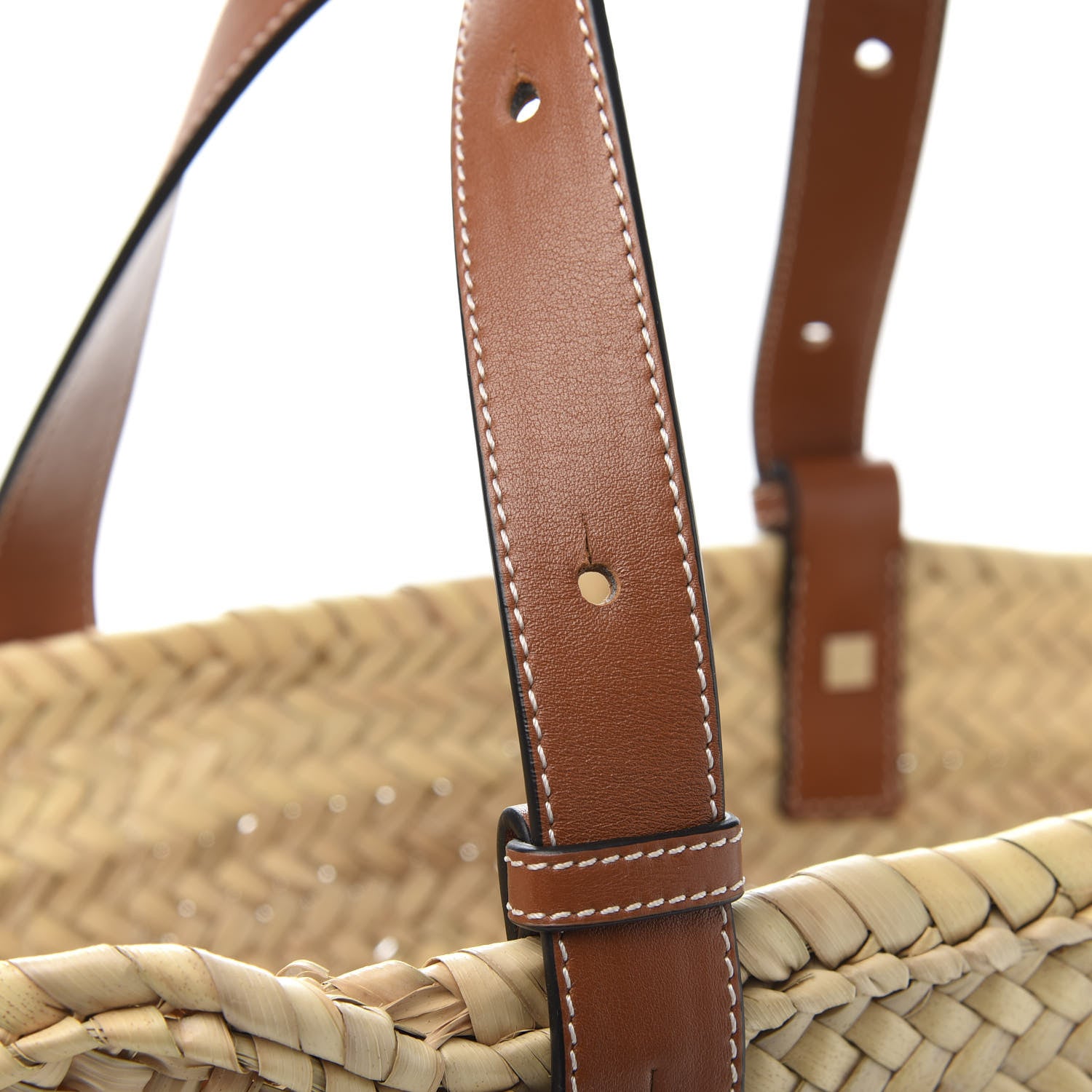 Loewe Raffia Basket Tote Bag Natural Tan 7 of 10