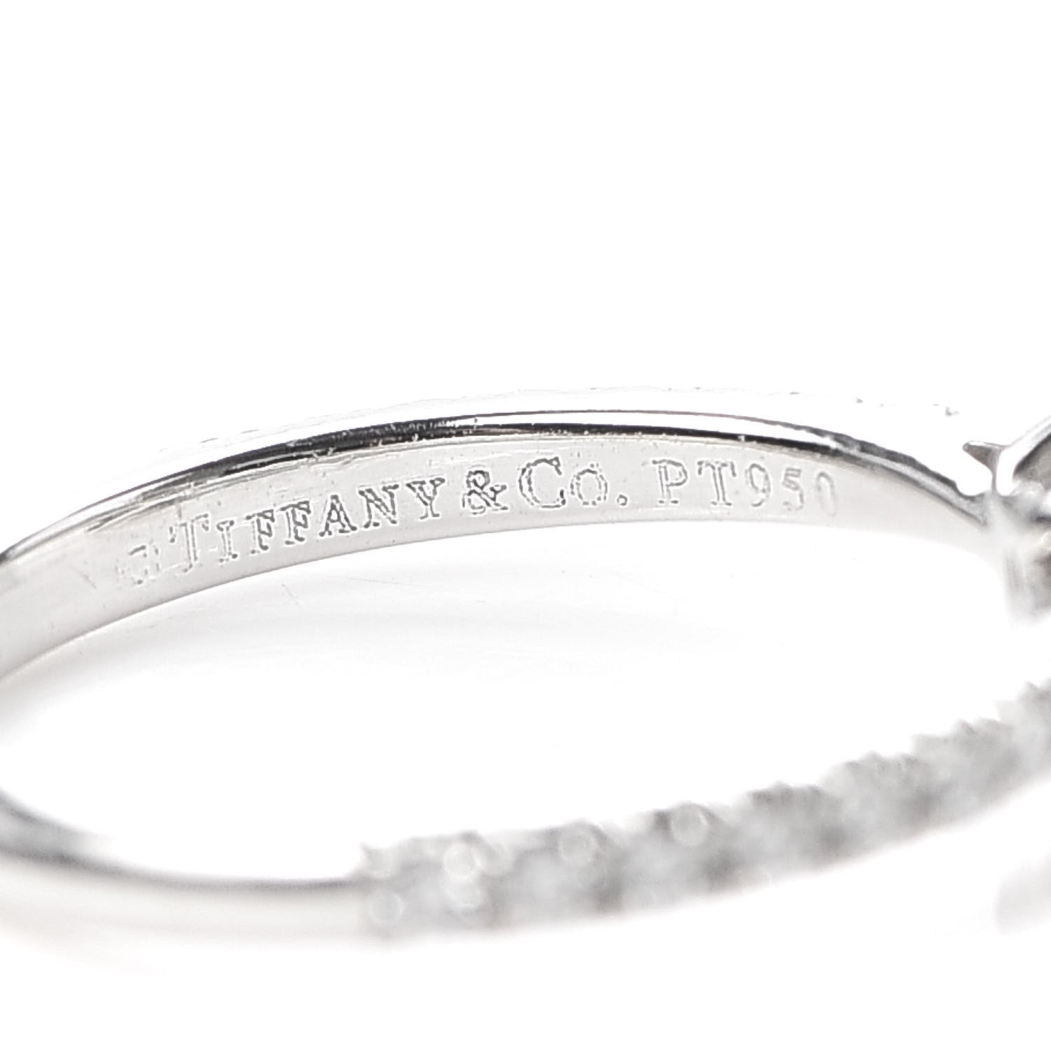 Tiffany Platinum Diamond .40ct Cushion Cut Engagement Ring 44 3 4 of 6