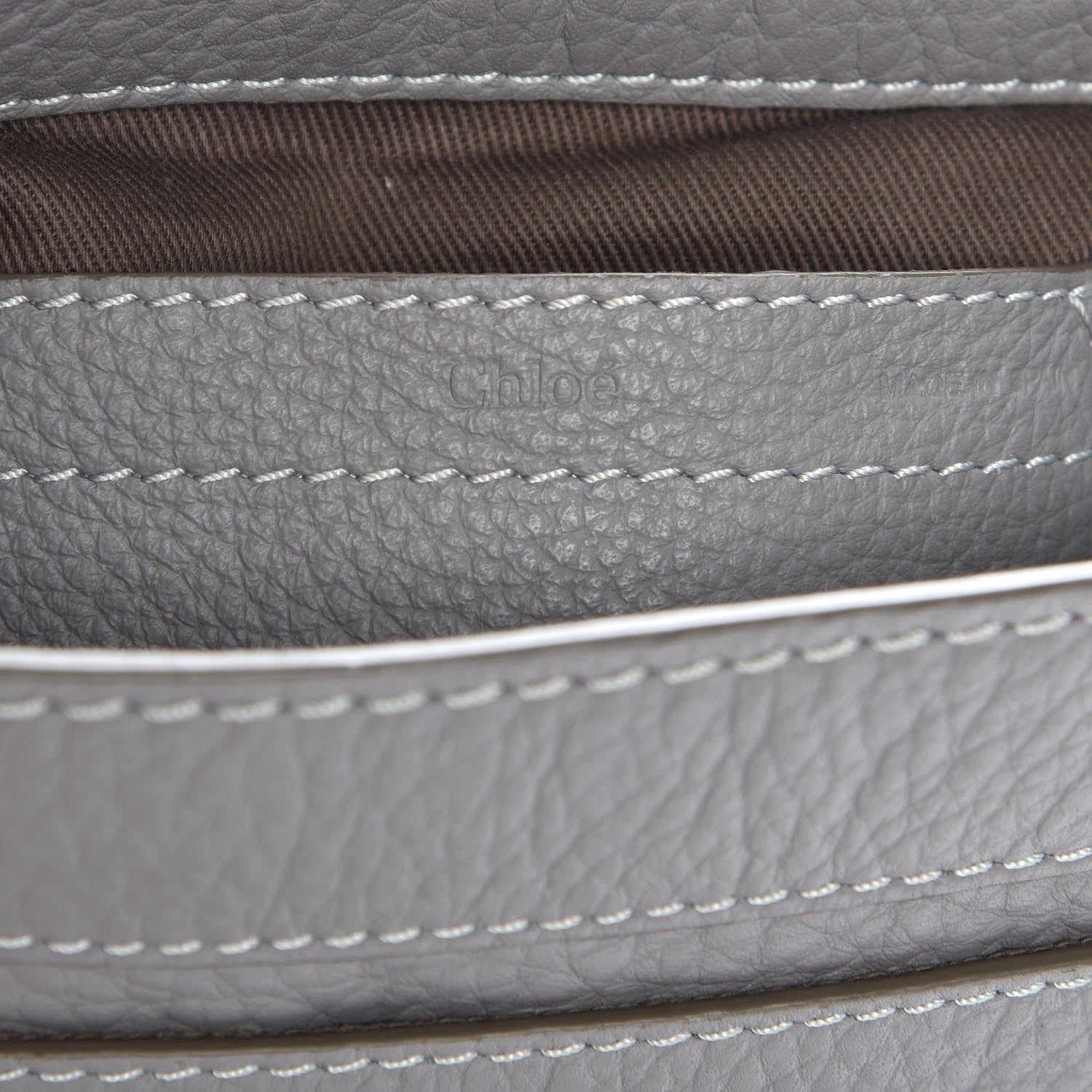 Chloe Calfskin Mini Marcie Round Crossbody Bag Cashmere Grey 6 of 7
