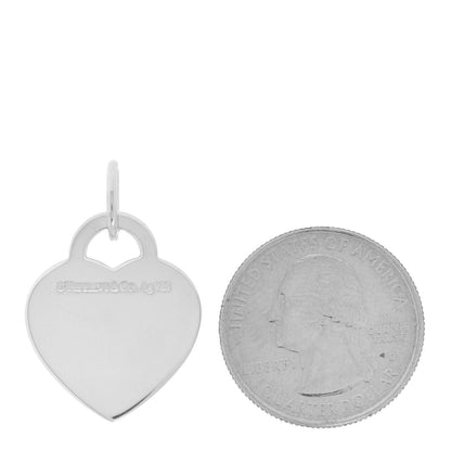 Tiffany Sterling Silver Mom Heart Tag Charm 2 of 3