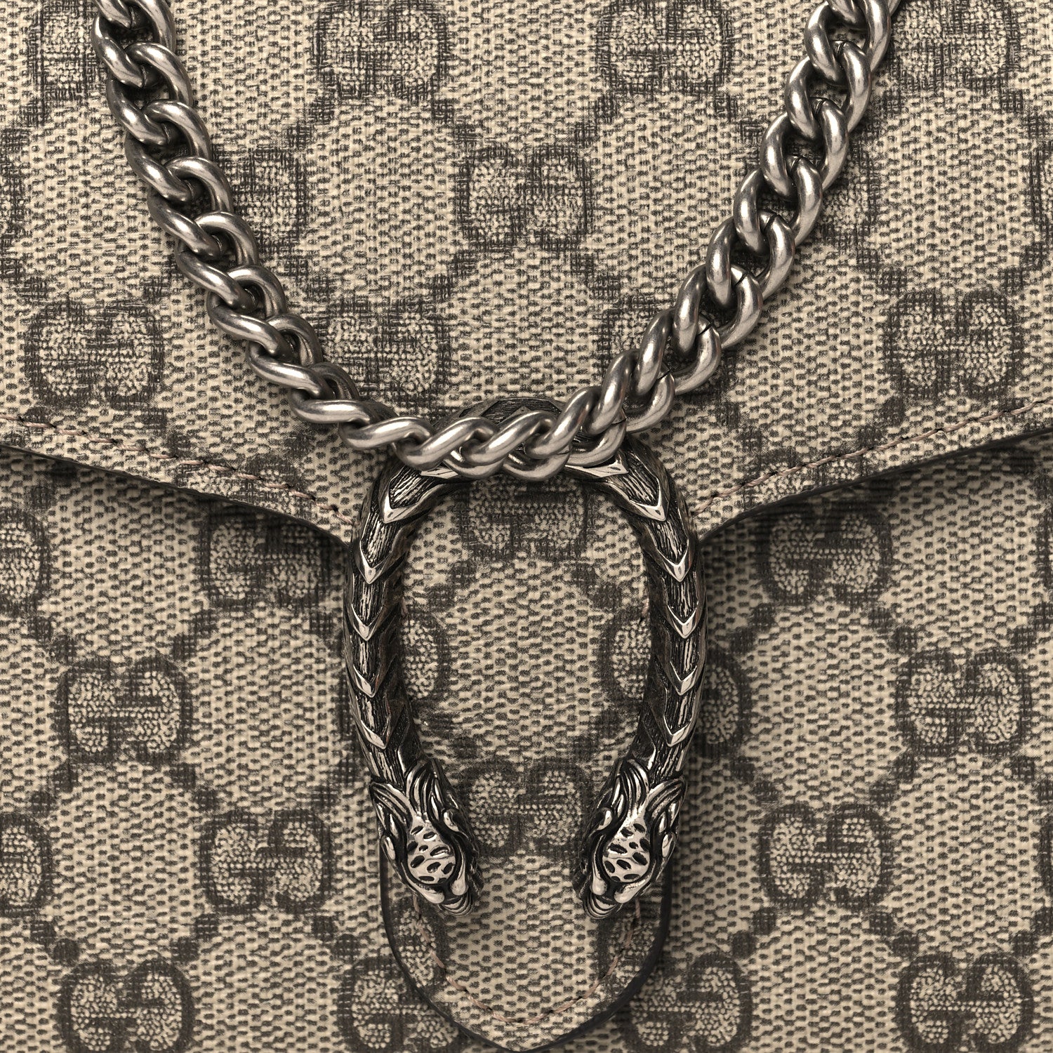 Gucci GG Supreme Monogram Mini Dionysus Chain Wallet Beige Taupe 10 of 13