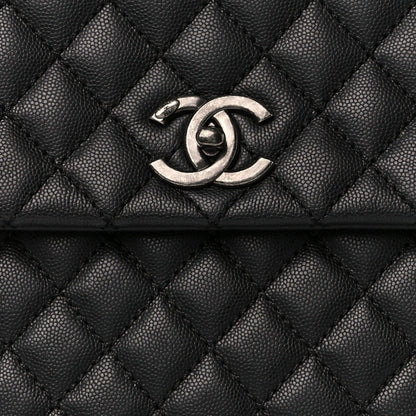 Chanel Caviar Quilted Large Coco Handle Flap Black 8 of 10
