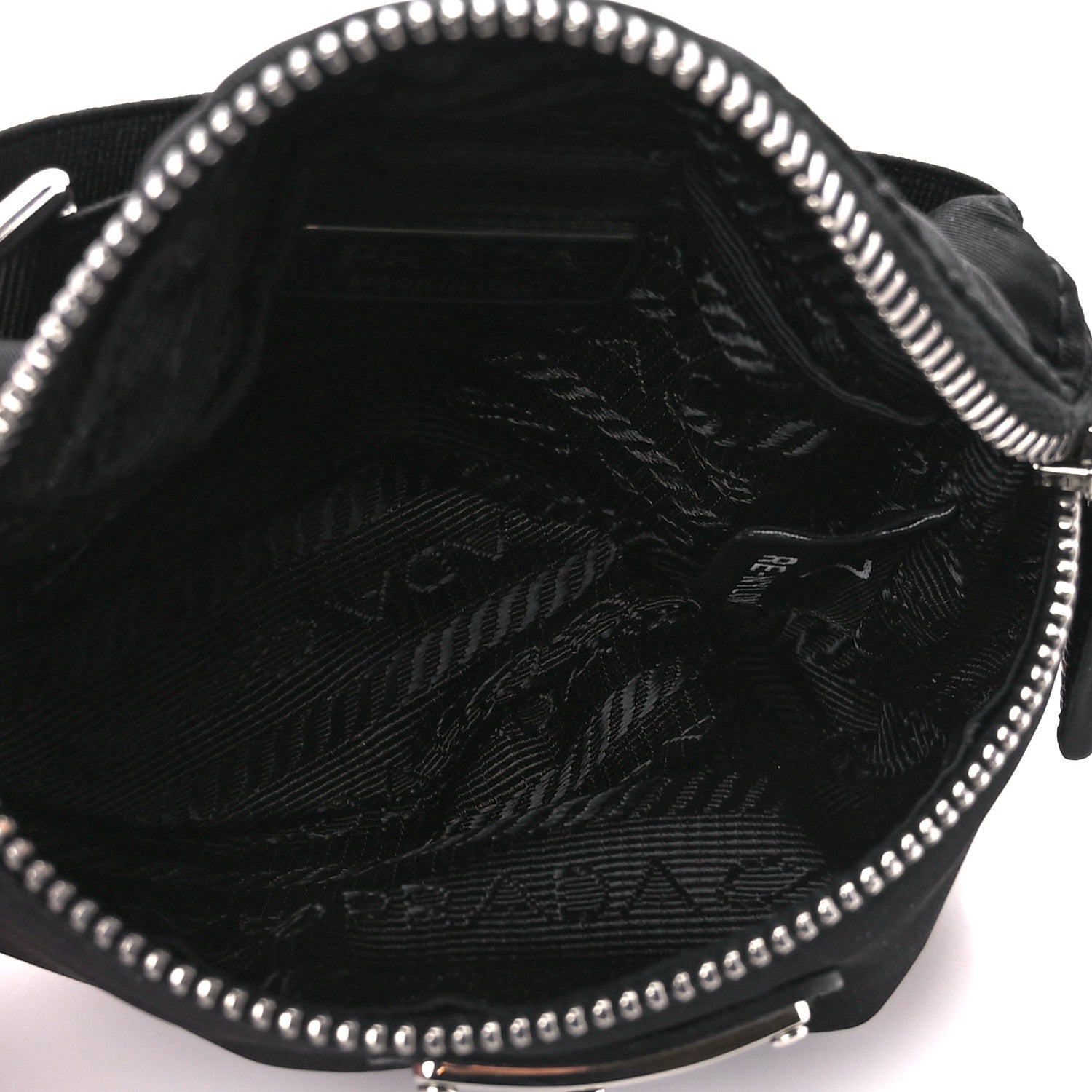 Prada Tessuto Nylon Wrist Pouch Black 5 of 10