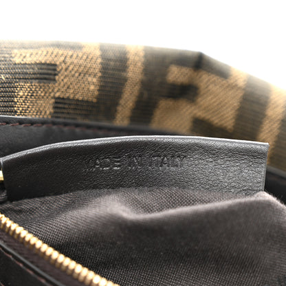 Fendi Fabric Jacquard FF 1974 Medium Baguette Tobacco Moro Black 7 of 12