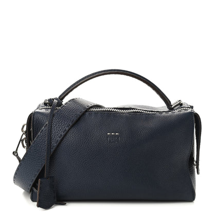 Fendi Cuoio Romano Selleria Lei Boston Tote Night Blue 1 of 13