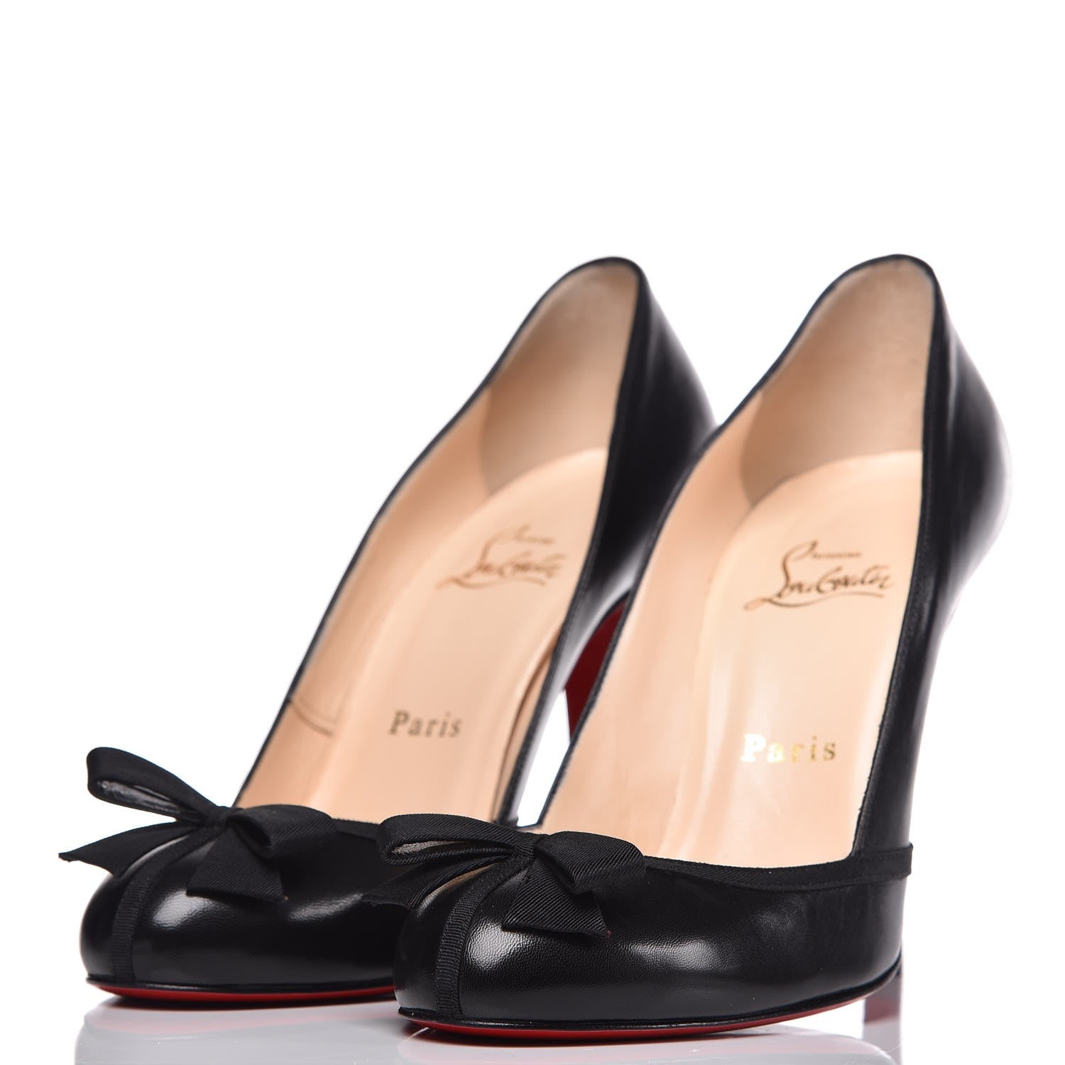 Christian Louboutin Kid Grosgrain Lavalliere 100 Pumps 38.5 Black 2 of 10