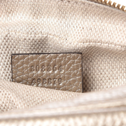 Gucci Metallic Pebbled Calfskin Small Soho Disco Bag Golden Beige 7 of 7