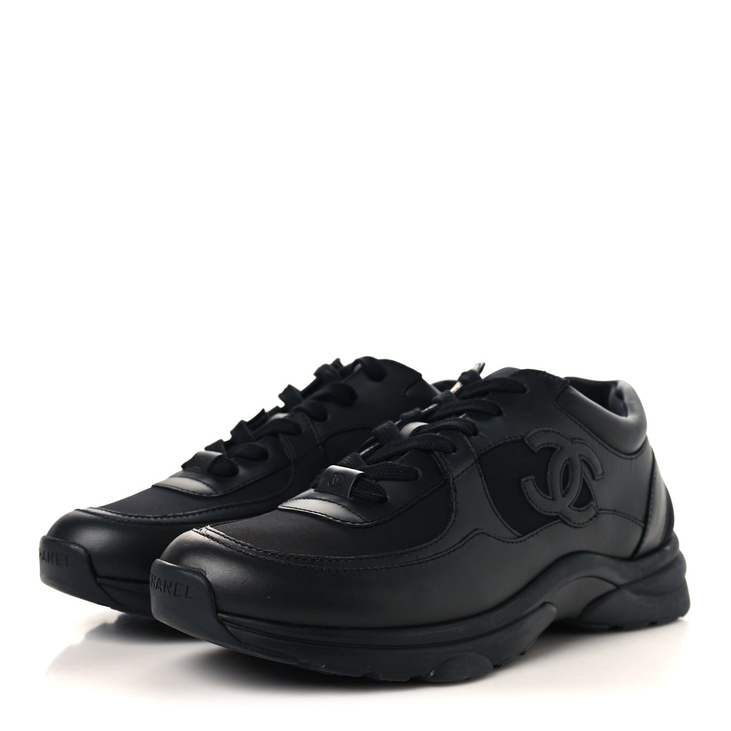 Calfskin Lambskin CC Uniform Sneakers Black 41 Black
