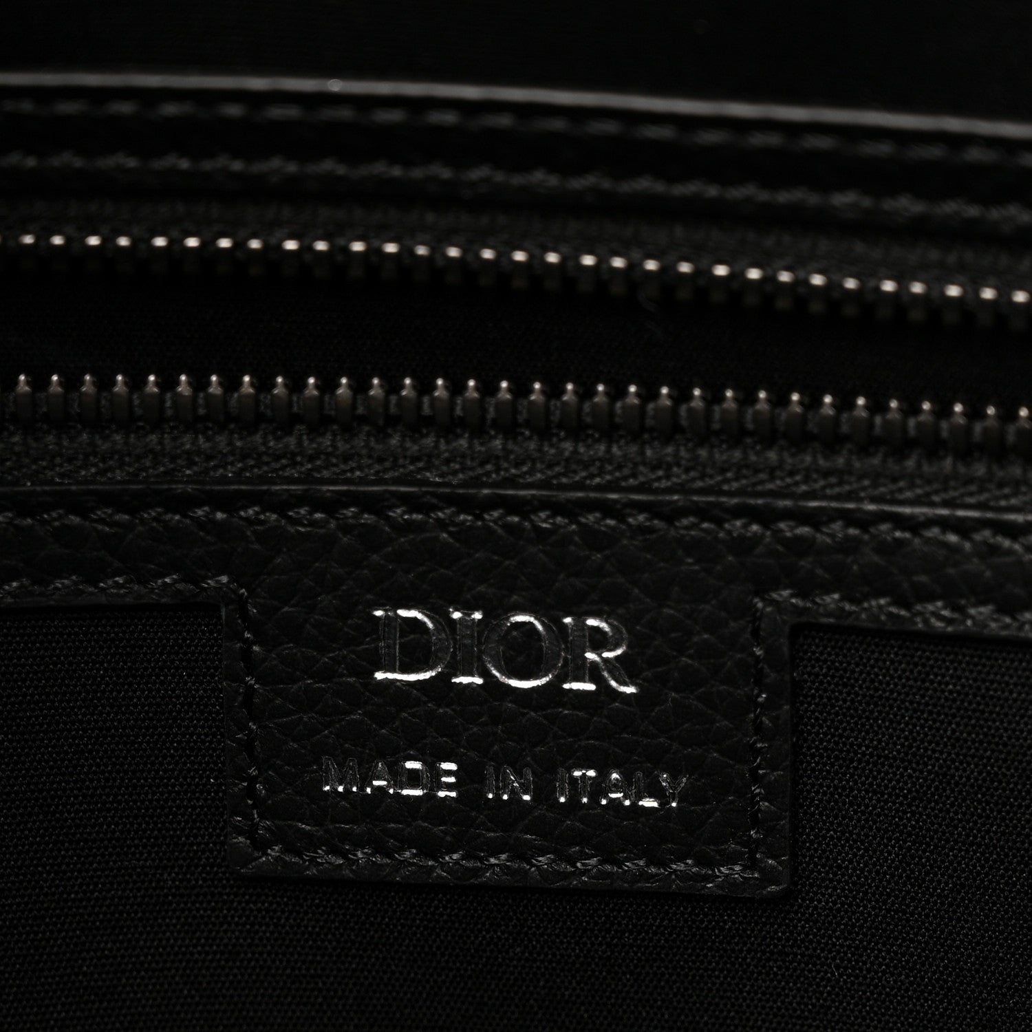 Christian Dior Oblique Grained Calfskin East West Tote Black 6 of 11