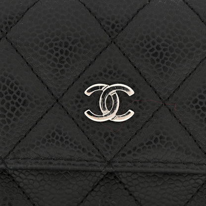 Chanel Caviar Quilted Large Gusset Flap Wallet Black 10 of 11