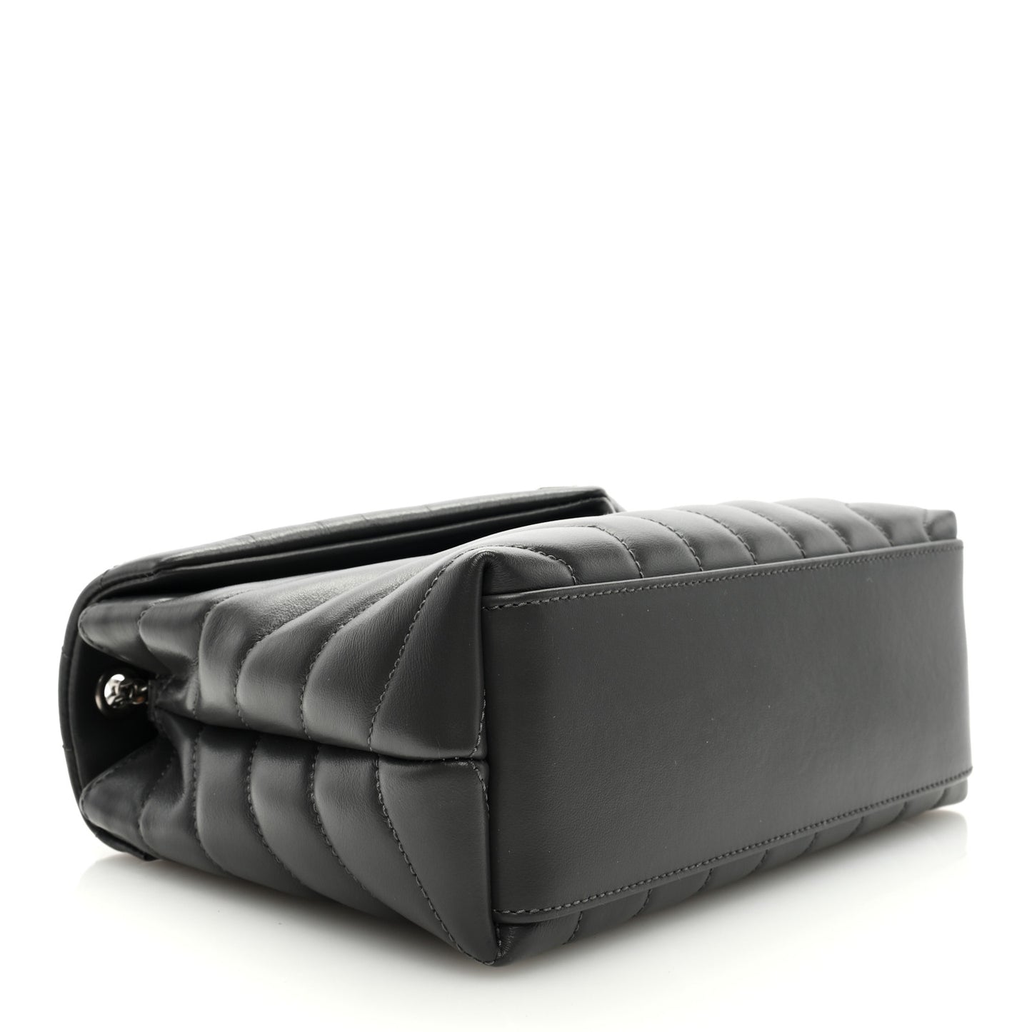 Calfskin Y Quilted Monogram Small Loulou Chain Satchel Storm