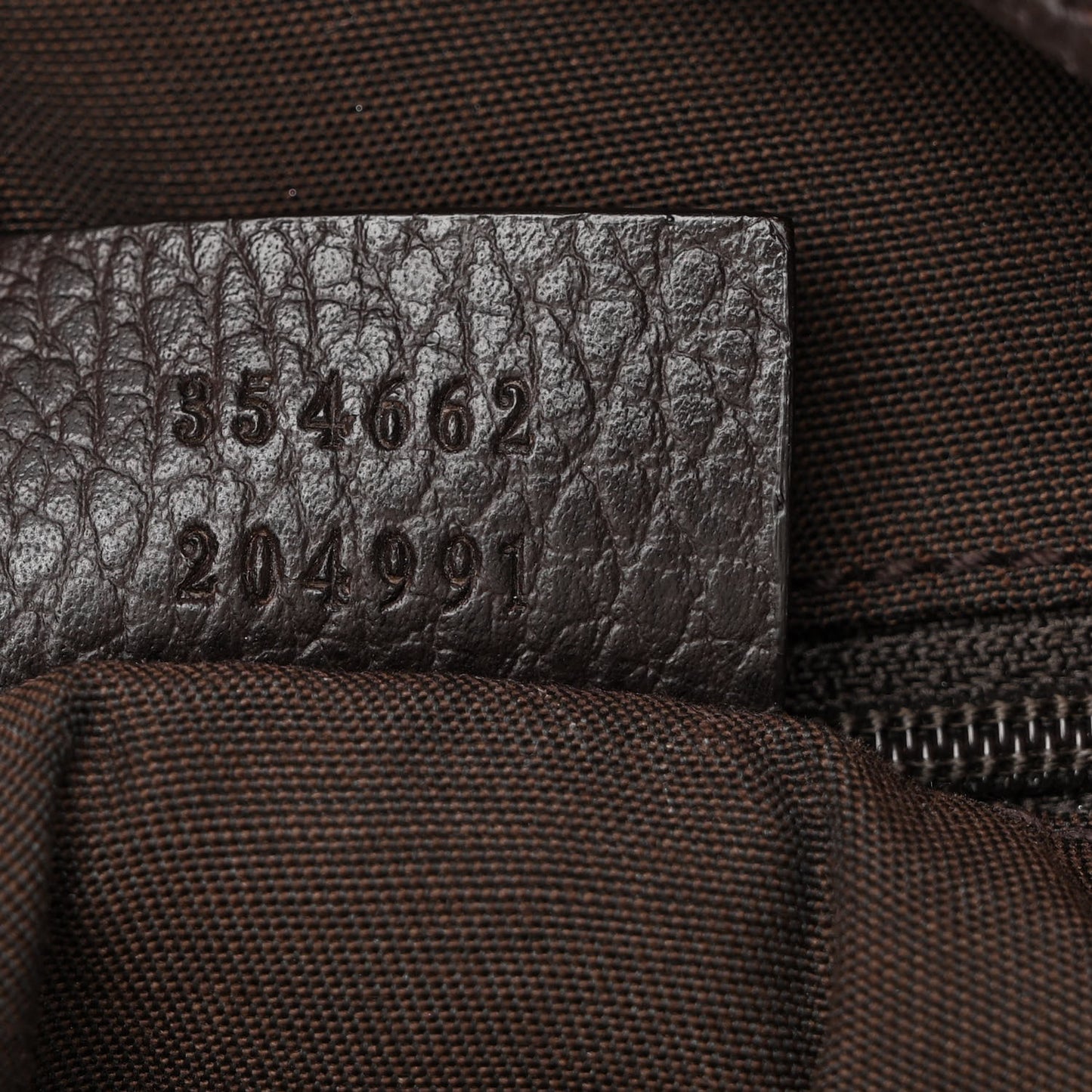 Canvas Diamante Hobo Dark Brown