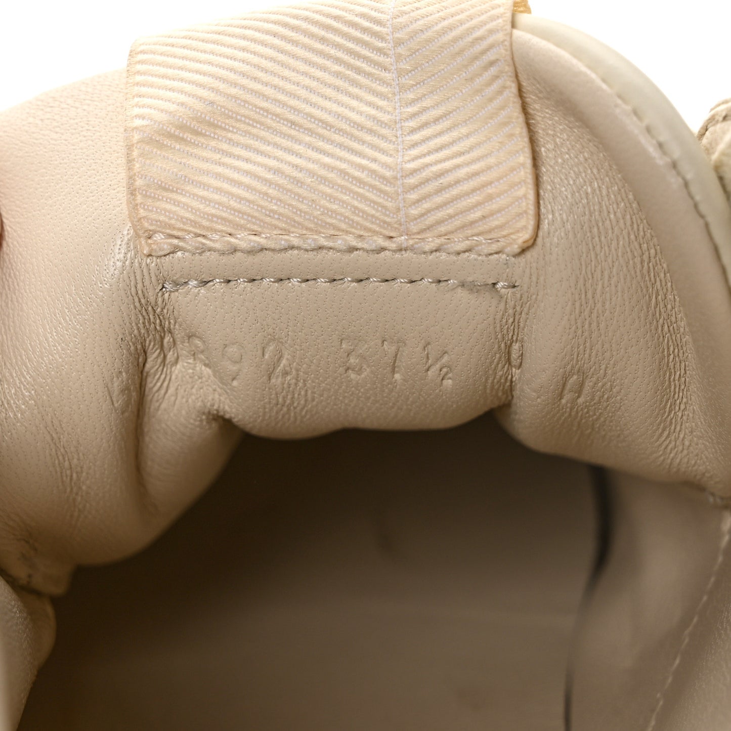 Calfskin Logo Womens Rhyton Sneakers 37.5 Ivory