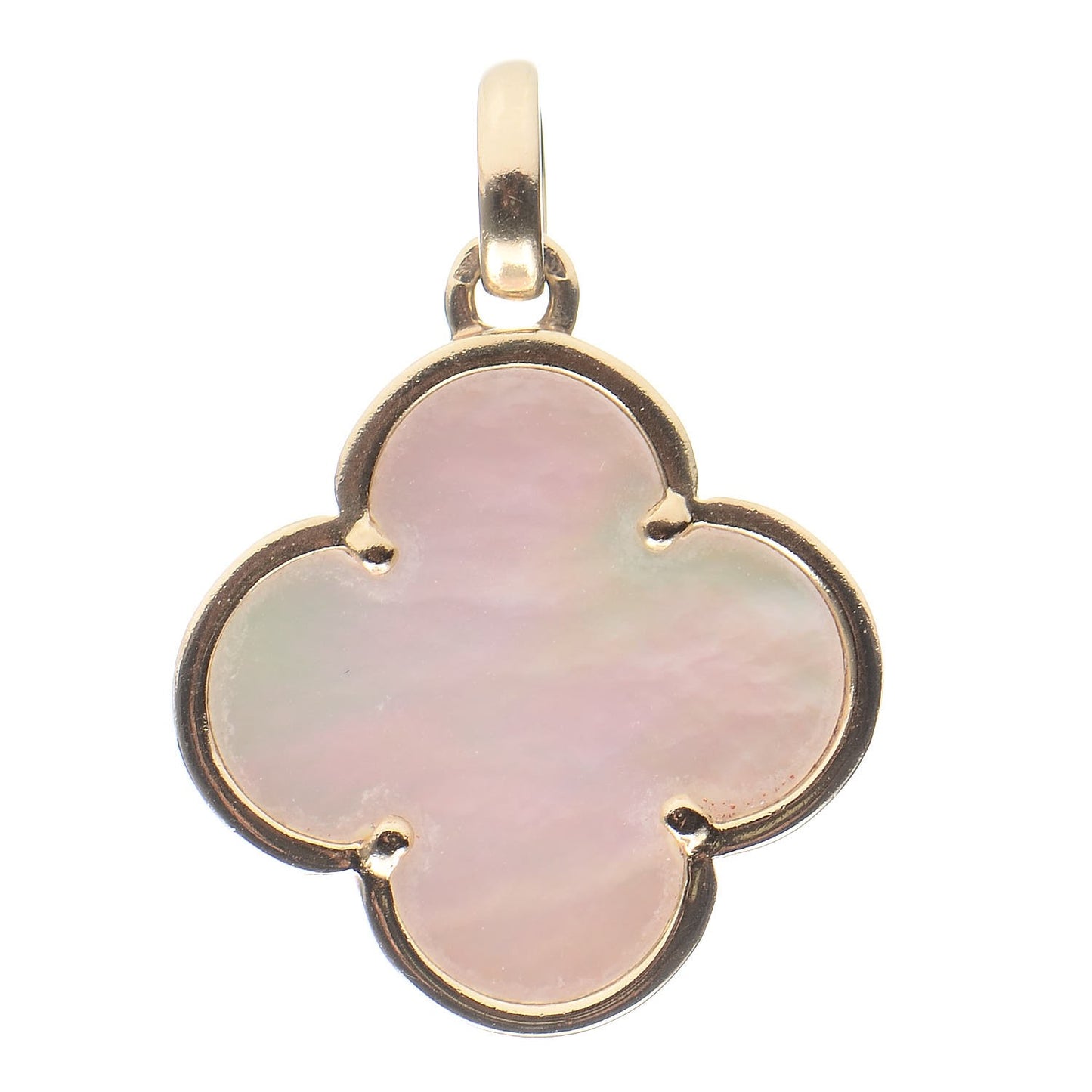 18K Yellow Gold Mother of Pearl Alhambra Charm