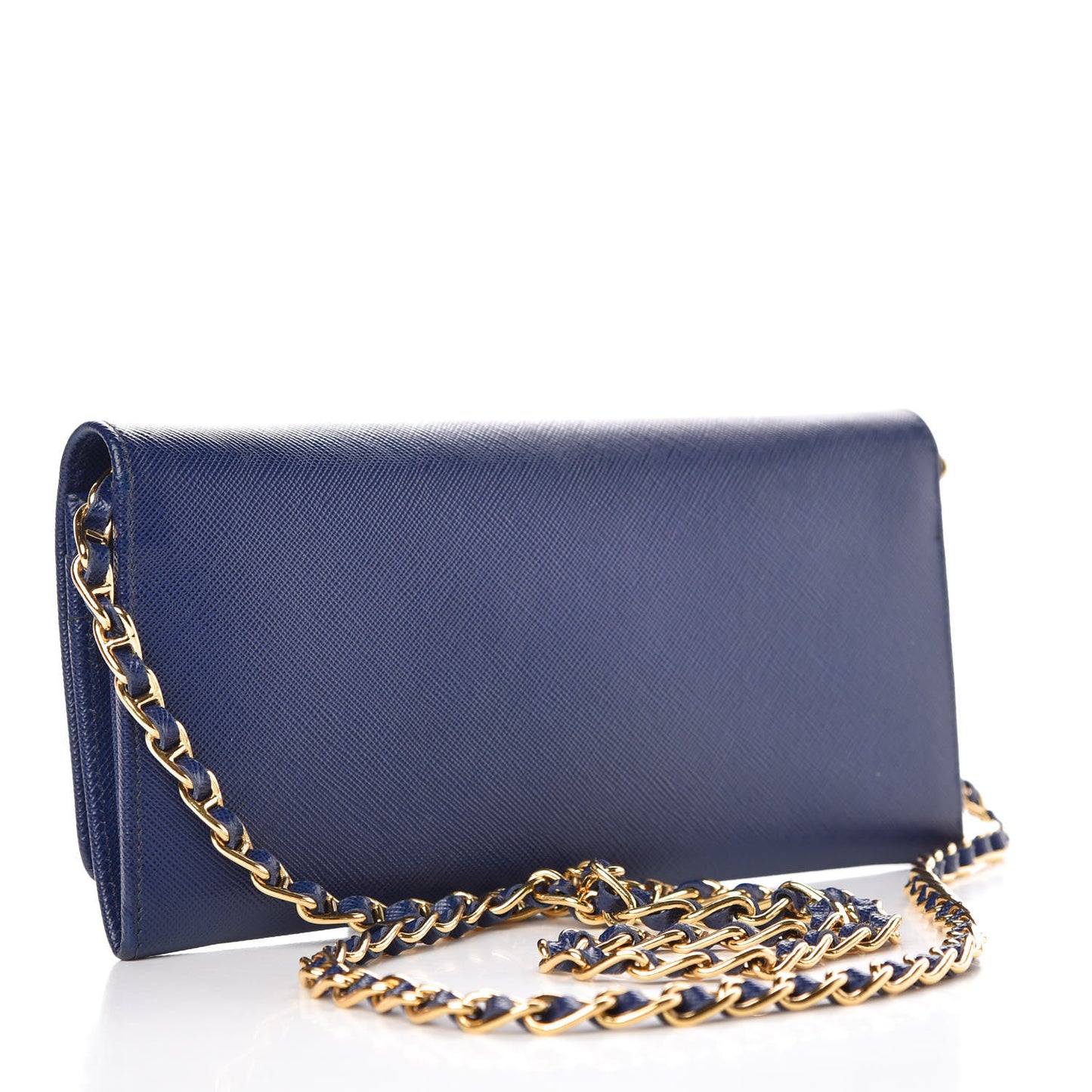 Saffiano Metal Oro Chain Wallet Bleuette