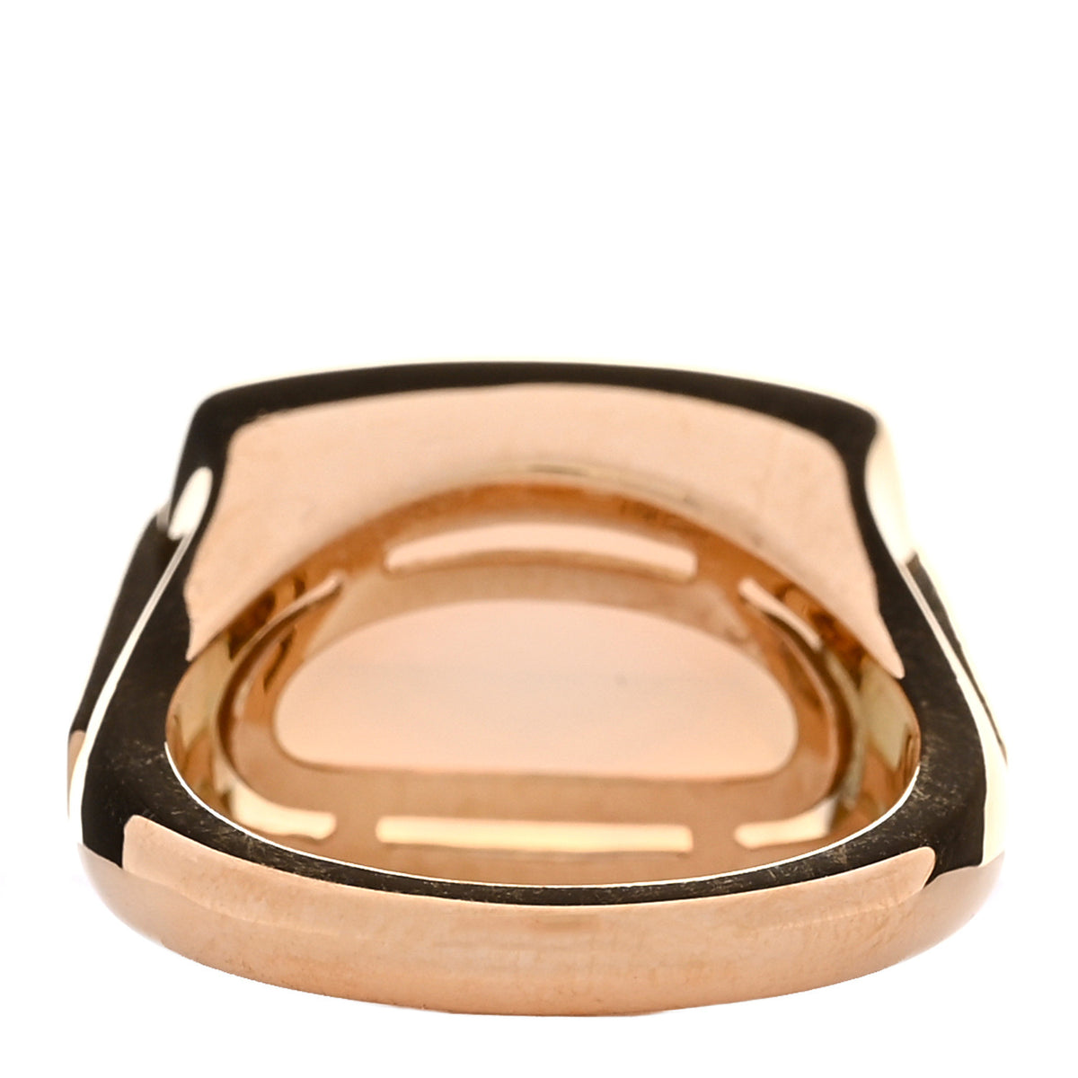 18K Yellow Gold Chalcedony BVLGARI Metropolis Ring 53 6.5