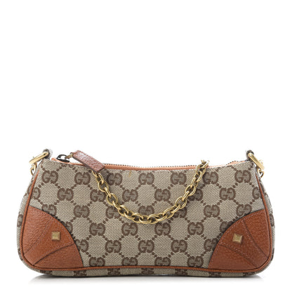 Gucci Monogram Horsebit Nail Chain Pochette Orange 1 of 10