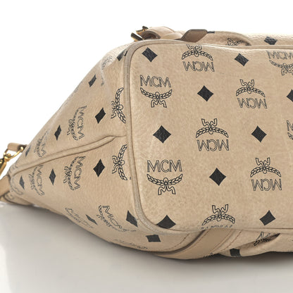 MCM Visetos Medium Essentials Shopper Tote Beige 7 of 8