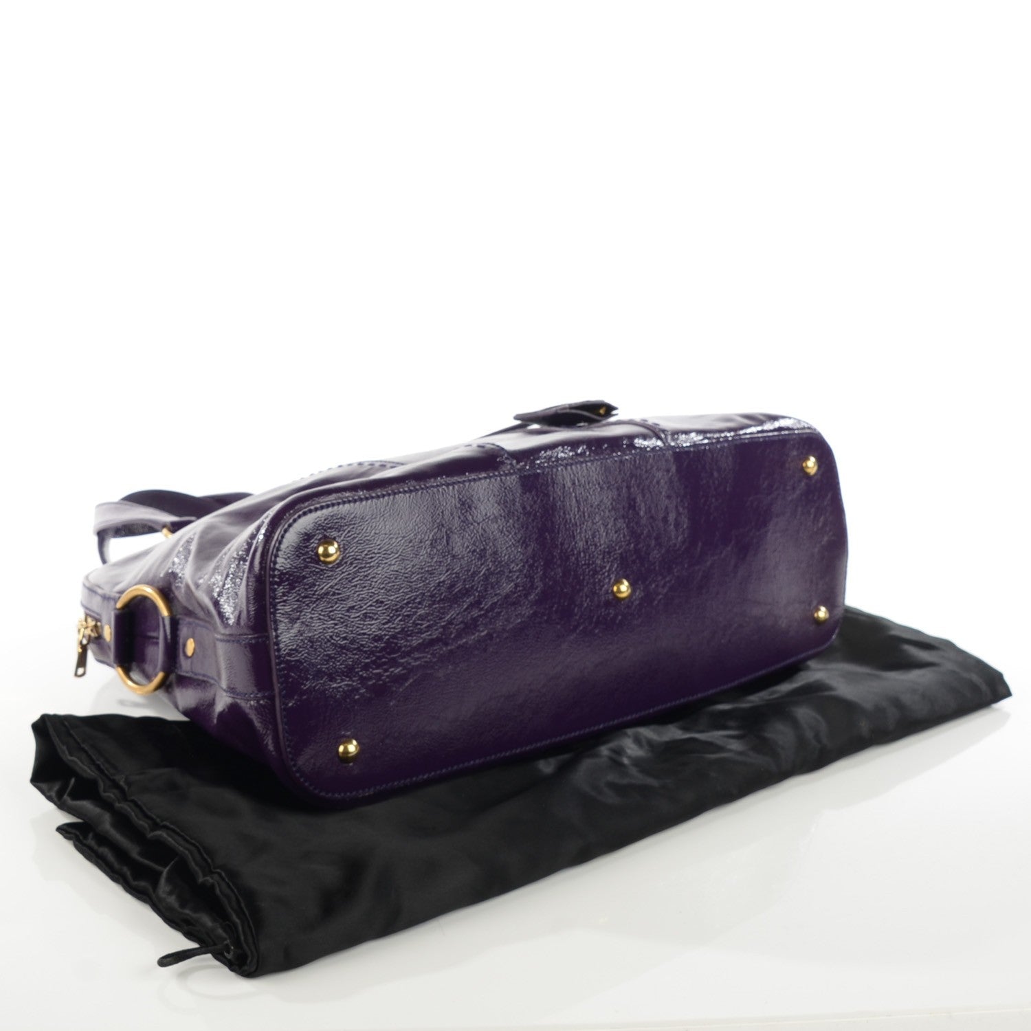 Saint Laurent Patent Calfskin Oversized Muse Purple 4 of 7