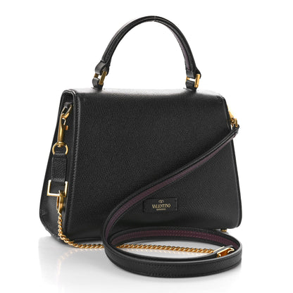 Valentino Garavani Grainy Calfskin Small VSling Top Handle Bag Black 3 of 8