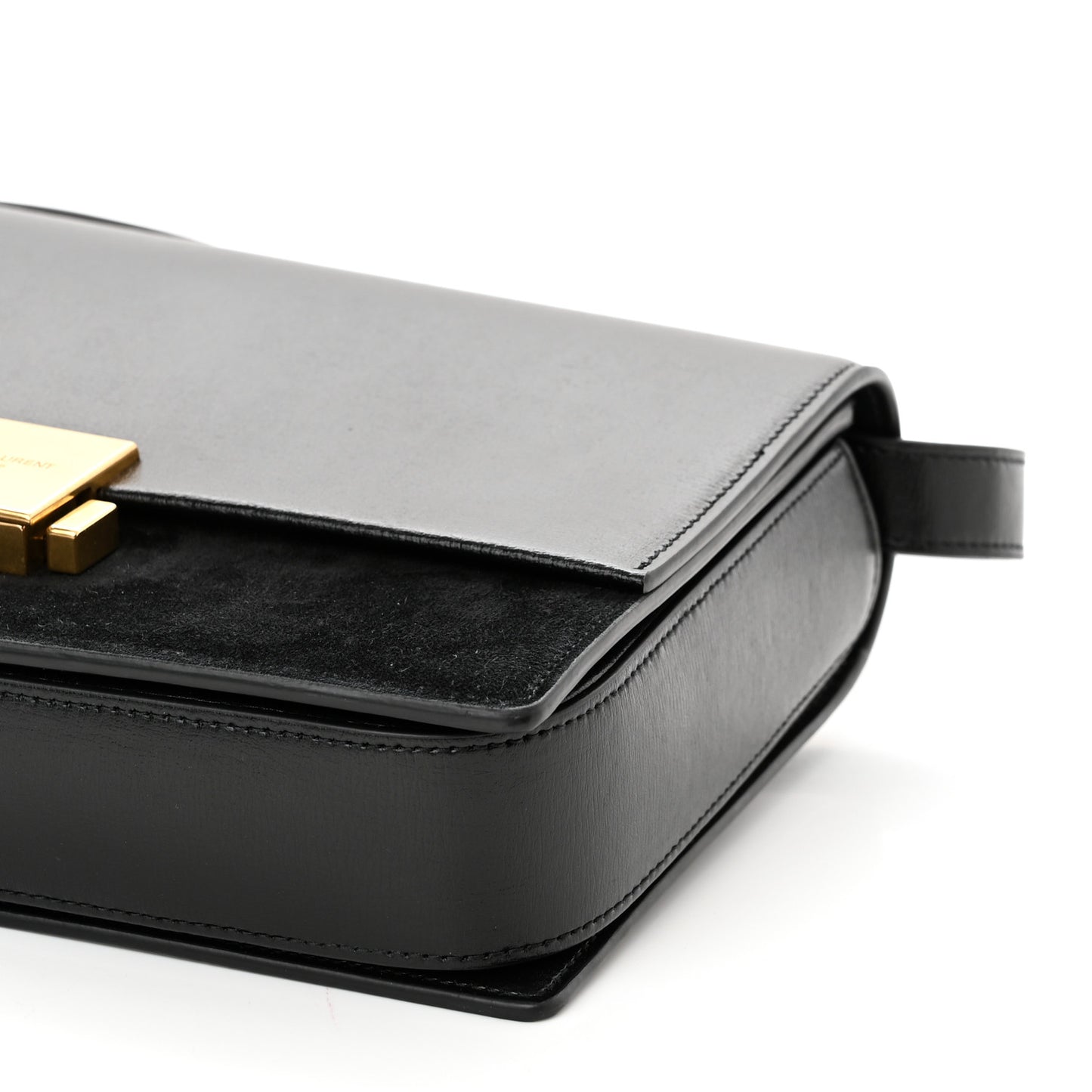 Smooth Calfskin Suede Medium Bellechasse Black