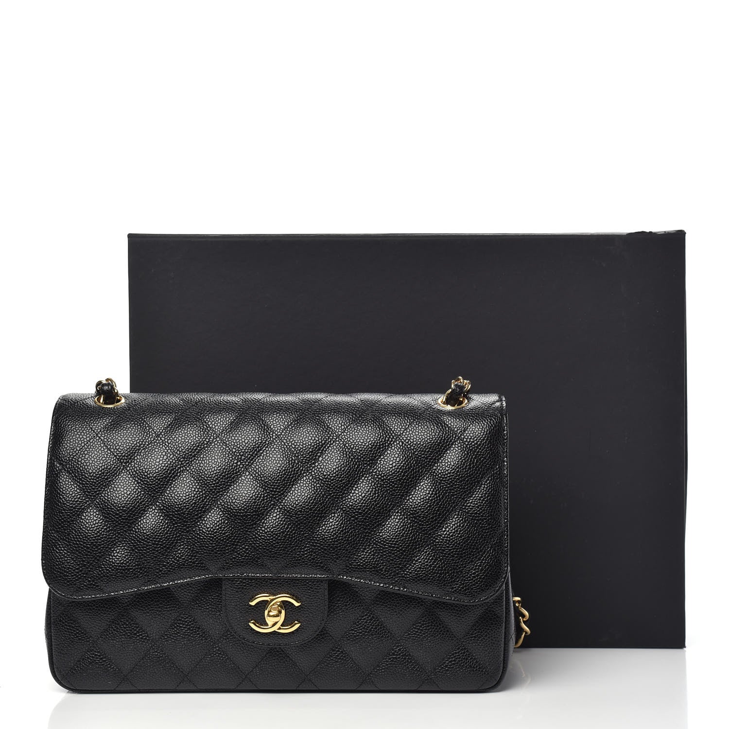 Chanel Caviar Quilted Jumbo Double Flap Black 11 of 11