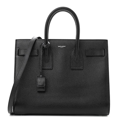Saint Laurent Grained Calfskin Small Sac De Jour Black 1 of 18