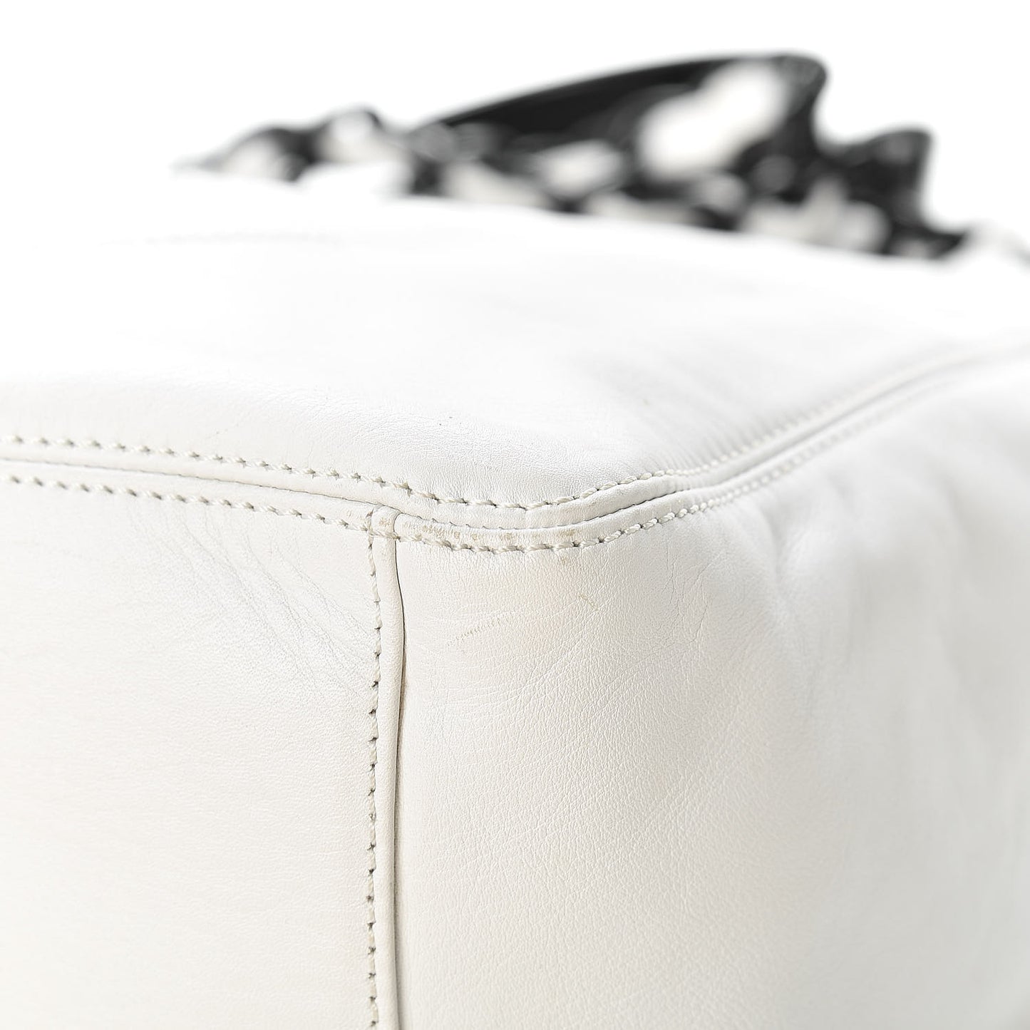 Calfskin Chain CC Small Tote White