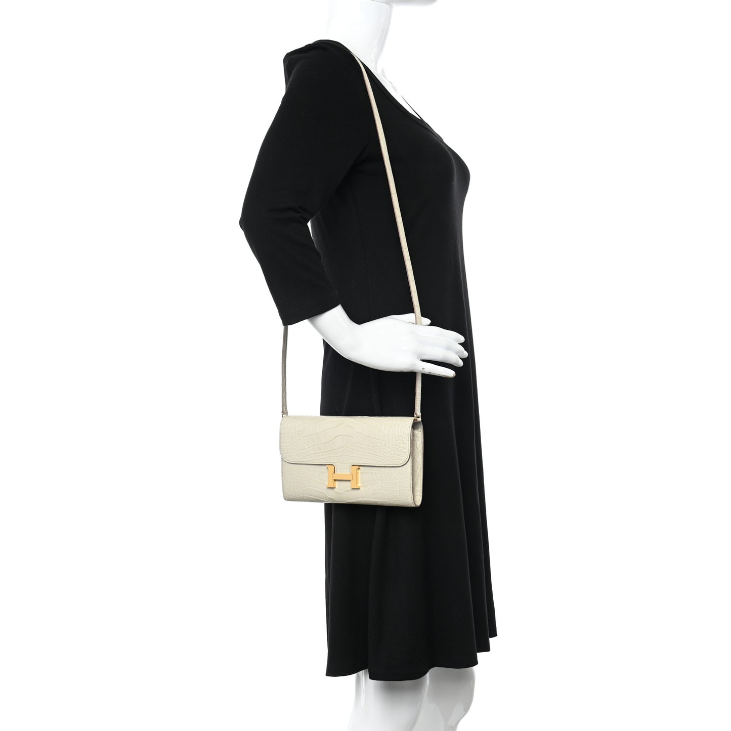 Matte Alligator Constance Long To Go Wallet Beton