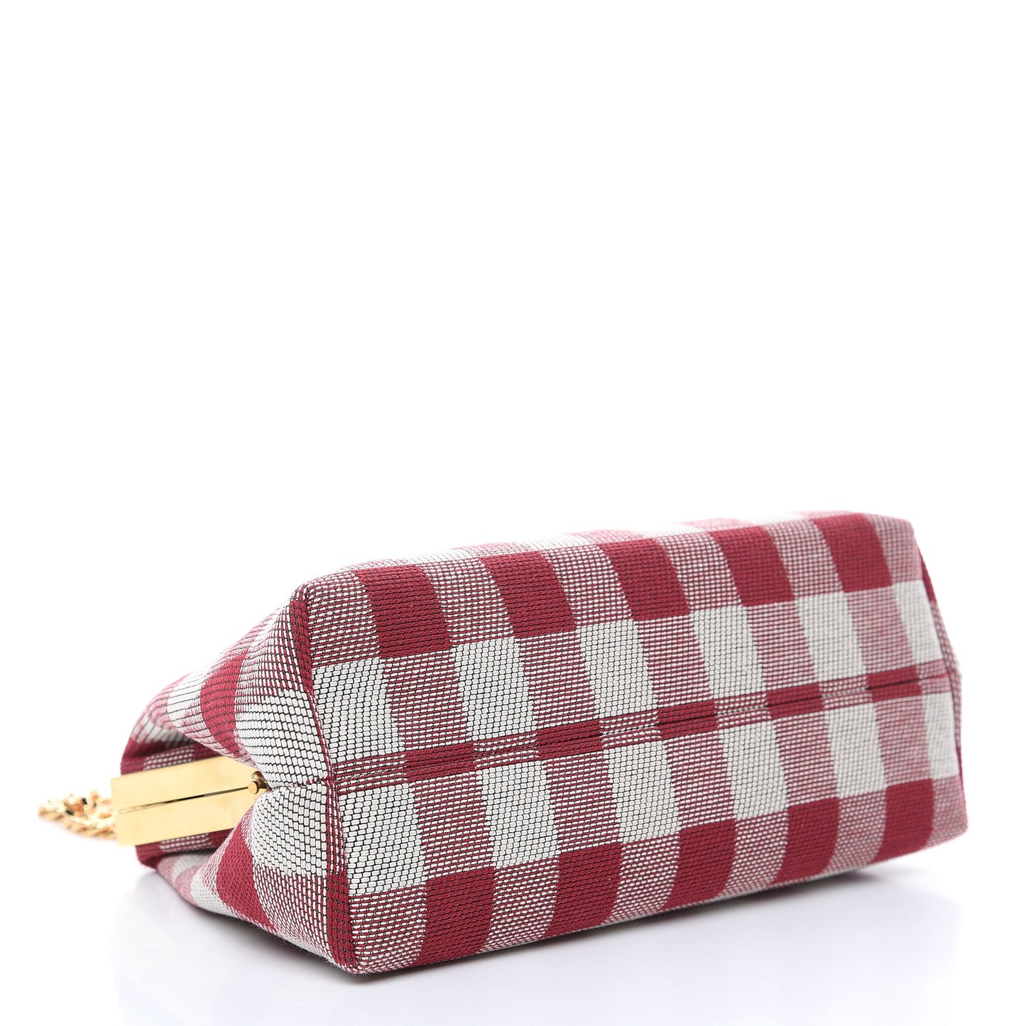 Checker Canvas Mini Volume Chain Clutch Flamma