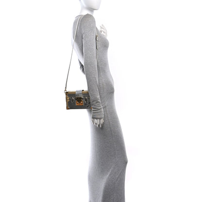 Louis Vuitton Metallic Epi Petite Malle Silver Silver 2 of 10