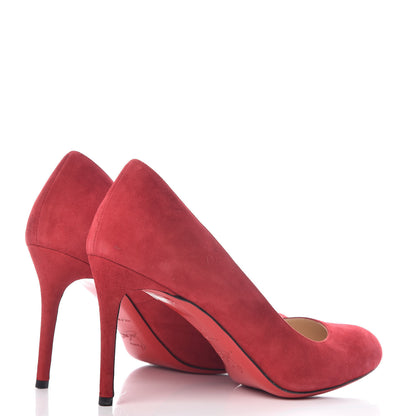 Christian Louboutin Suede Fifi 80 Pumps 38 Red 3 of 8